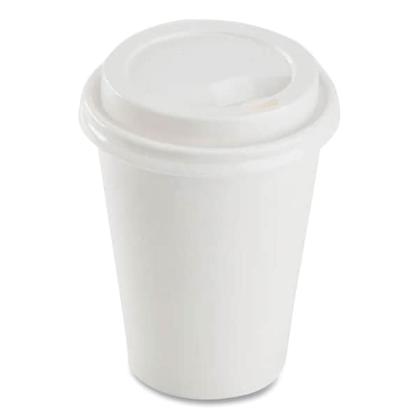 Hot Cup Lids, Fits 8 Oz Paper Hot Cups, Sipper Lid, White, 1000PK